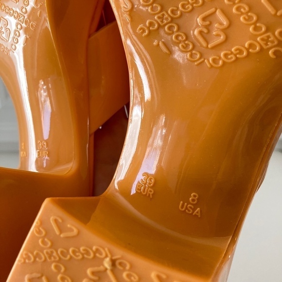 NWOT Jeffery Campbell Free People Vacay Vibes Platform Orange Sandals Sz 8/39 - Picture 10 of 12